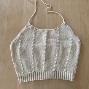 Misha and Puff Linear Halter top, Macadamia, L